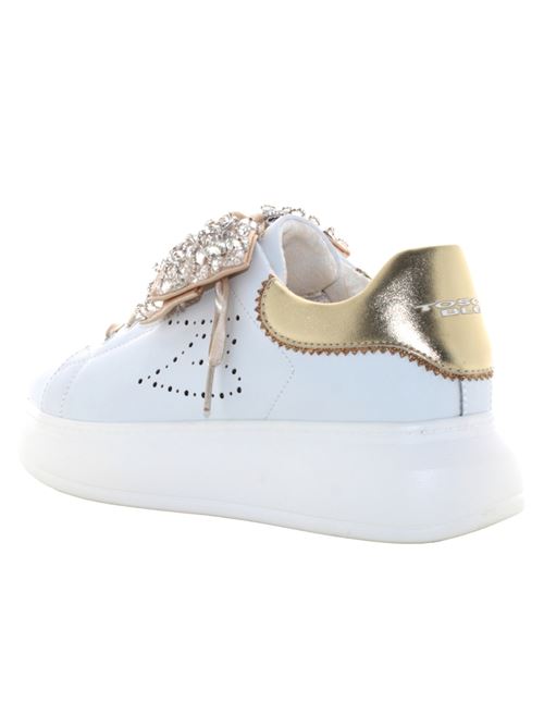 Sneaker glamour in pelle con fiocco strassato Tosca Blu TOSCA BLU | SS2402S013-00O